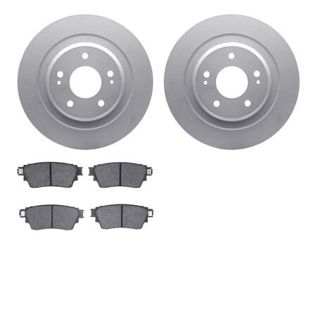 4502-72073, Geospec Rotors With 5000 Advanced Brake Pads,  Silver